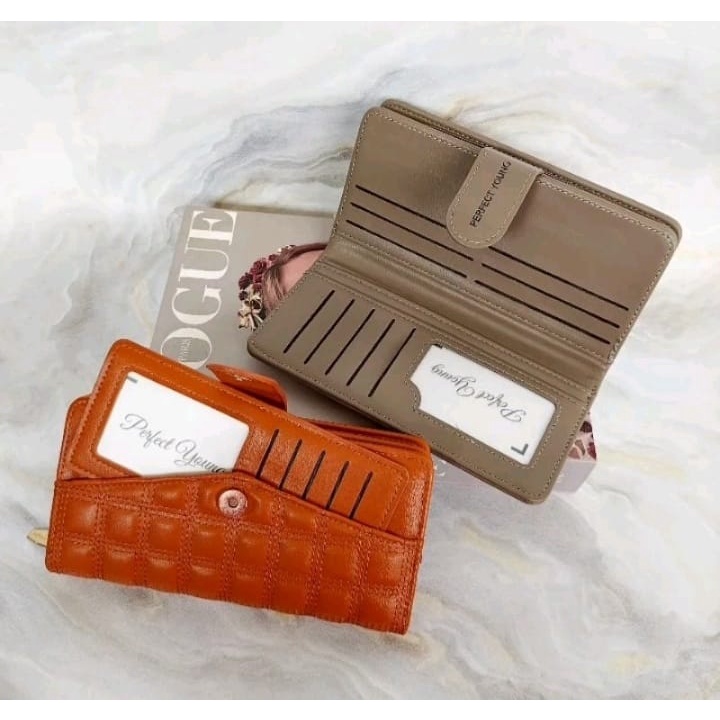 COD Tas Dompet Panjang slot kartu terbanyak Wanita import forever young