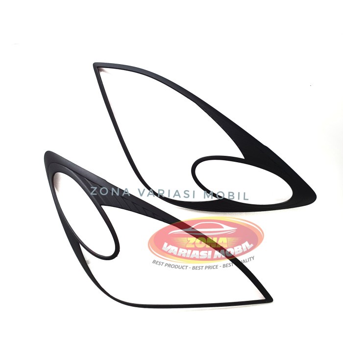 GARNISH COVER LAMPU DEPAN AVANZA XENIA NEW VVTI 2008 - 2011 HITAM DOFF ORIGINAL