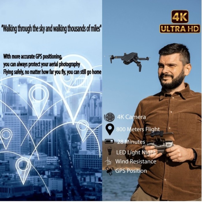 New Drone X3 Pro 4K Eis 28 Min Gps Brushless Drone Murah