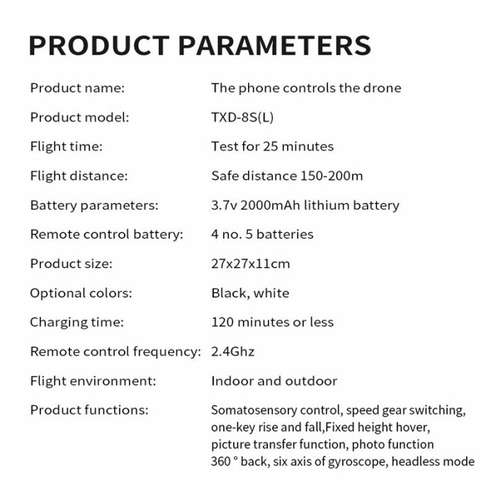 Mj88 Txd 8S Drone Mini 1080P 4K Camera Drone Quadcopter Drone