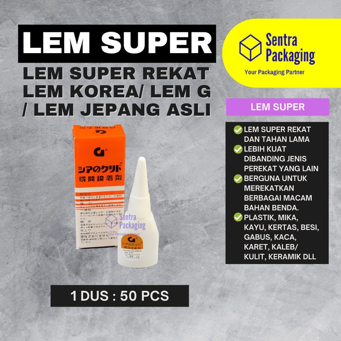 

Lem Korea Asli / Lem G / Lem Jepang / Lem Setan Setingkat Alteco -Pack