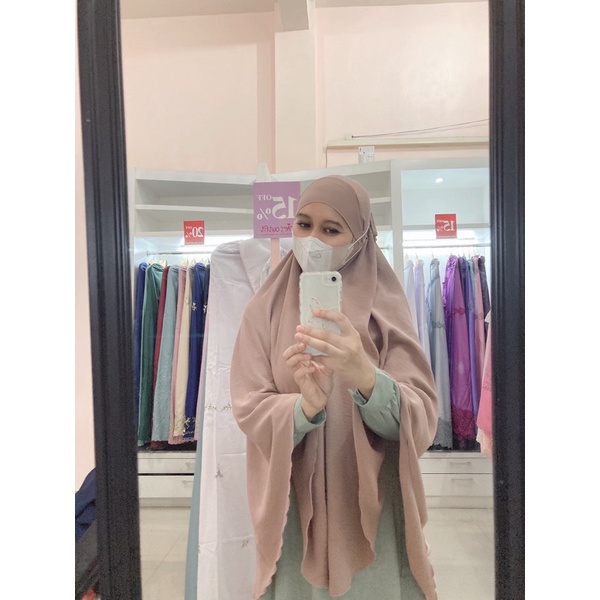 STYLISH HIJAB DAILY Hijab Instant dengan Kancing Masker NIES OUTFIT Khimar SYAHIRA BUTTON MASK