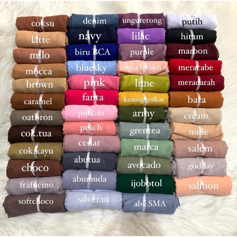 STYLISH HIJAB DAILY Bella Square 1kodi (isi 20) BEBAS PILIH WARNA