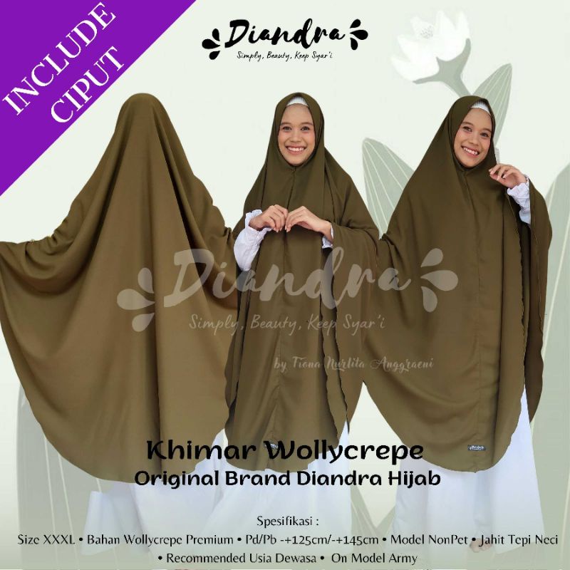 STYLISH HIJAB DAILY PAKET ISI 4PCSJilbab instan Wollycrepe Size XXXL NonPet Kerudung Jumbo