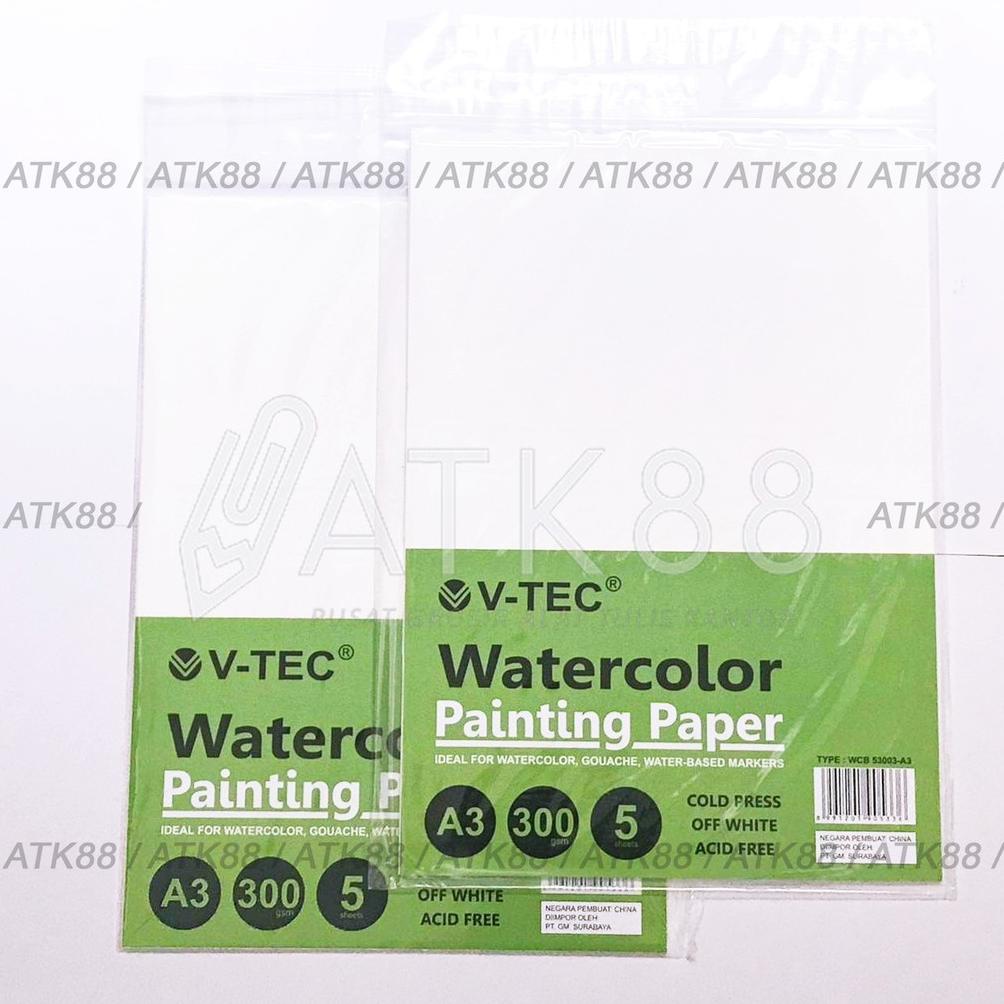 

Model baru - V-Tec Watercolor Paper A3 300gsm Cold Press .,