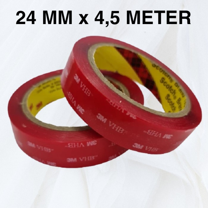 

Doubletape Vhb Tape 3M 24Mm (Besar) Original 100% 3M Double Tape Merah Best