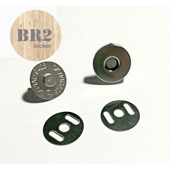 

kancing tas magnet tebal 18 mm warna silver