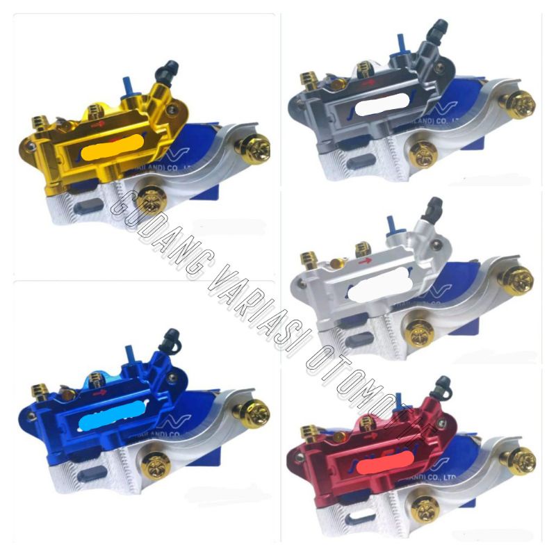 paket kaliper monoblok 4piston plus breket plus baut probolt plus kampas rem PNP RX KING NEW VIXION 
