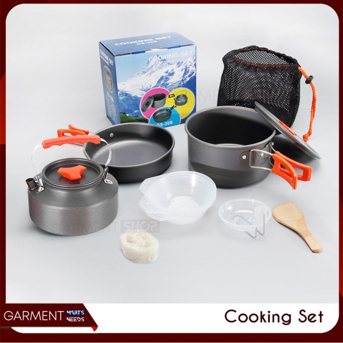 cusss order] KOMPOR308 - Nesting Set Alat Masak Camping DS 308 Cooking Portable