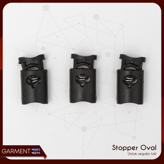 

;&;&;&;&] STOVAL - Stoper Tali Tas Model Oval Isi 200 Pcs Grosir Murah