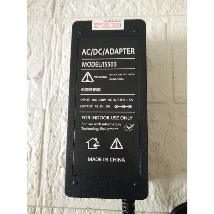 [Ori] Ac/Dc/Adapter 15.5V 3A Model 15503 Terbaru