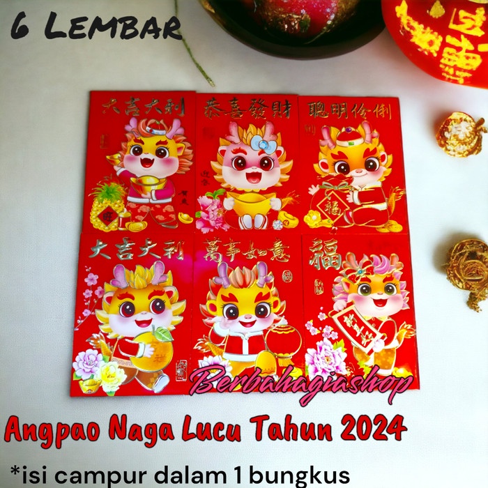 

{{{{}}] angpao merah amplop angpau imlek tahun 2024 motif naga imut lucu cina