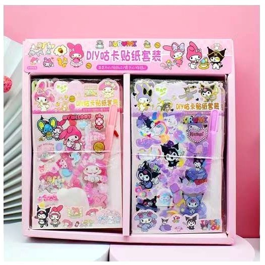 

favorit] GROSIR Gantungan Kunci DIY Stiker Kuromi Melody Cinmamonrol Murah