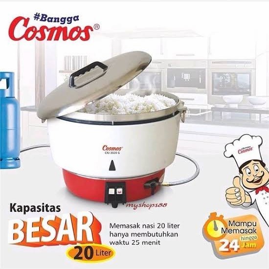 ___] Gas Cooker COSMOS CRJ 3020 MAGIC COM RICE COOKER BESAR 20 liter