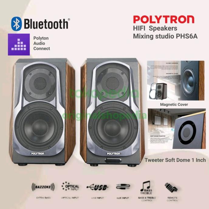 <<<<<] Speaker hifi Polytron PHS6A speaker aktif HI FI POLTRON PHS 6A Mixing