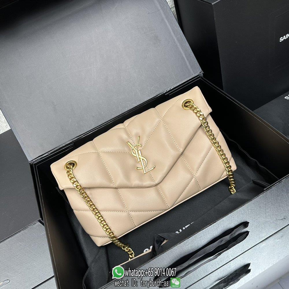 chevron YSL medium loulou puffer sling shoulder bag socialite underarm pillow pouch mirror quality