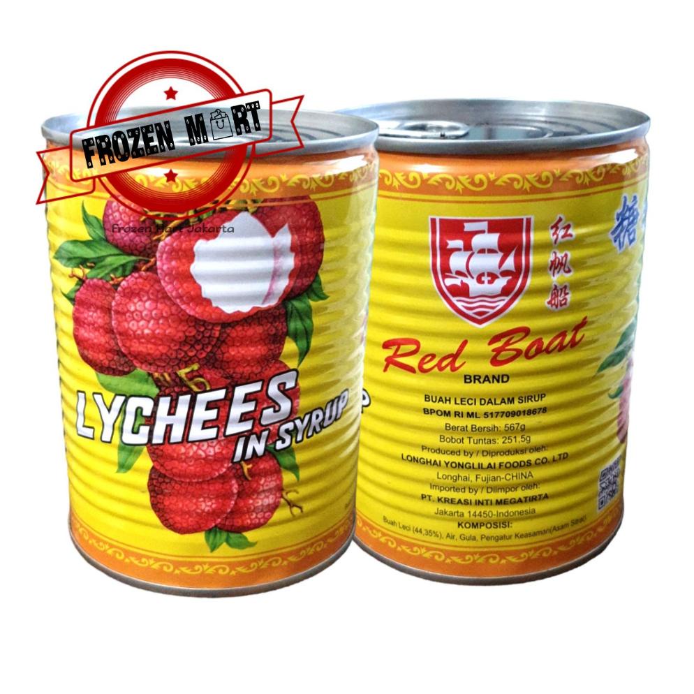 

TERBAIK RED BOAT LYCHEES IN SYRUP / BUAH LECI KALENG / LYCHEE IN CAN 567 GR NEW ARRIVAL DI BULAN INI
