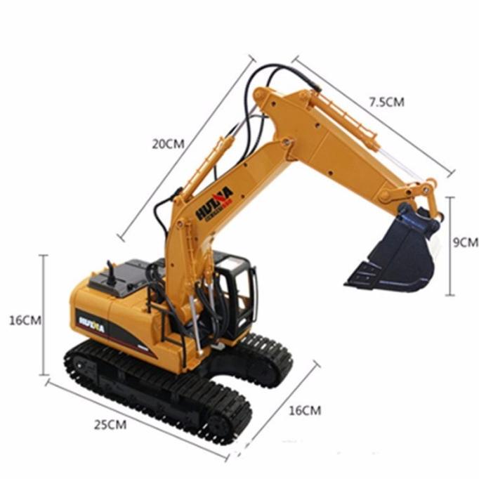 Rc Excavator Huina Toys mainan remote control alat berat bahan besi