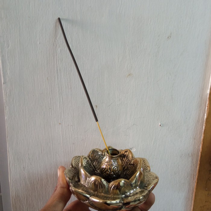*****] Wadah dupa hio logam lotus