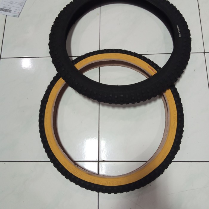 20 X 2.125 BAN LUAR SEPEDA SWALLOW,BAN BMX WARNA HITAM KUNING ORIGINAL