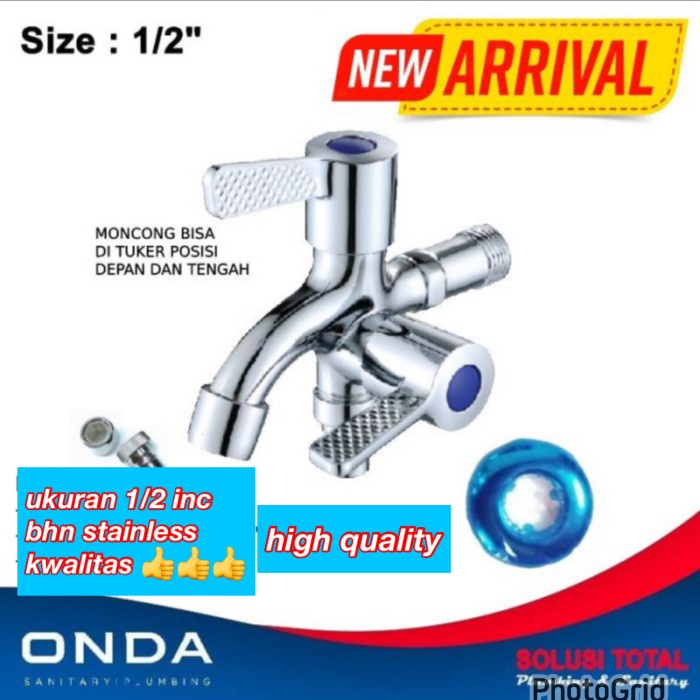 Kran Cabang Onda 1/2"/ Onda Kran Shower Cabang/ Keran Shower Onda