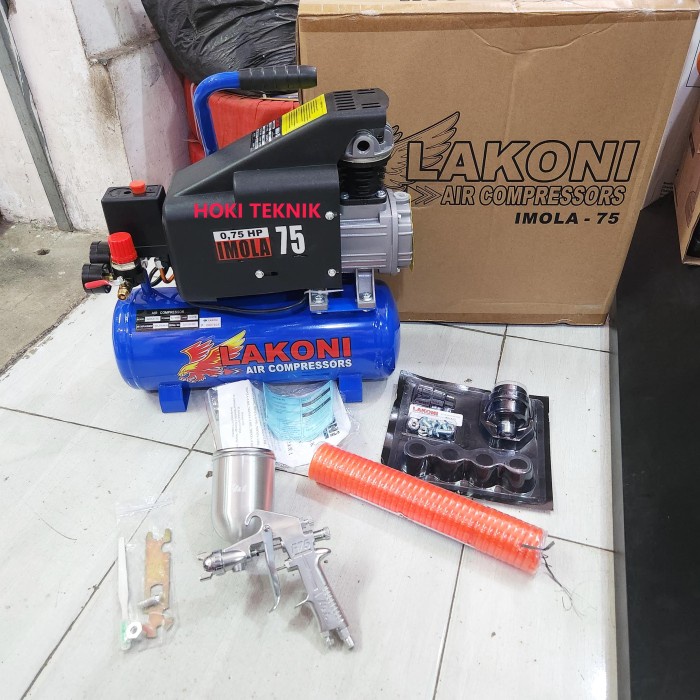 PAKET KOMPRESOR LAKONI IMOLA 75 & SPRAYGUN CAT