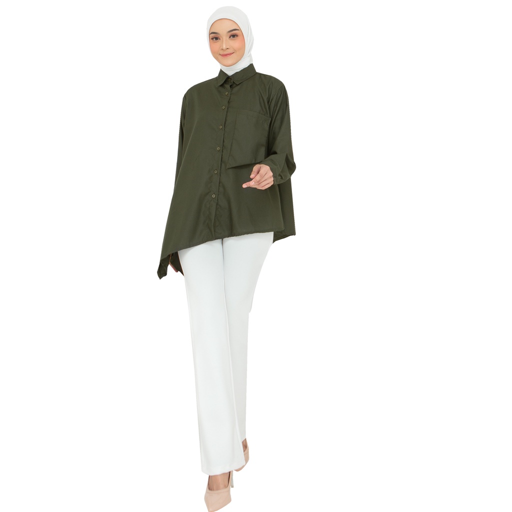Kemeja Blouse Casual Wanita Bahan Katun Toyobo Kualitas Premium Model Terkini