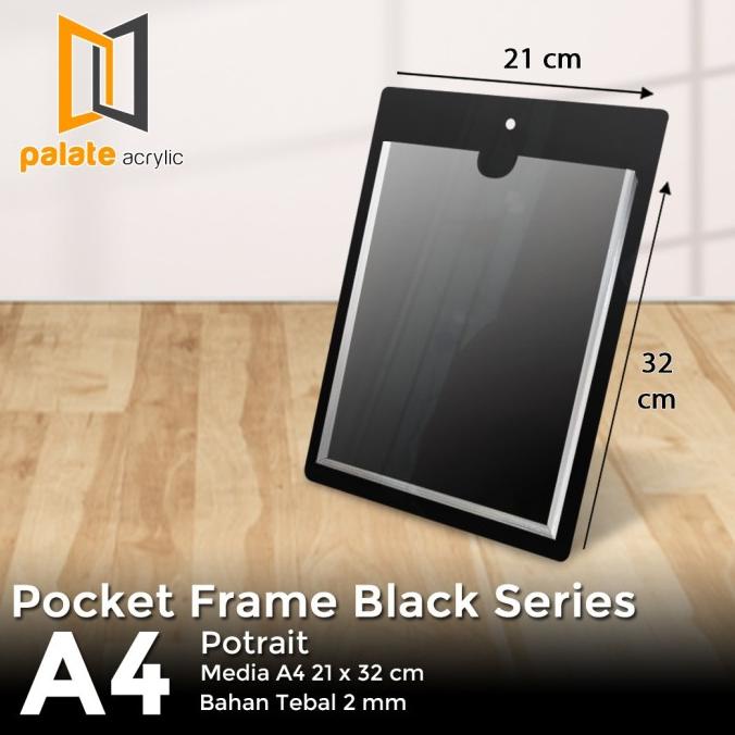 

rin ACRYLIC POCKET FRAME / AKRILIK THICKER / AKRILIK POCKET A4 2MM HITAM