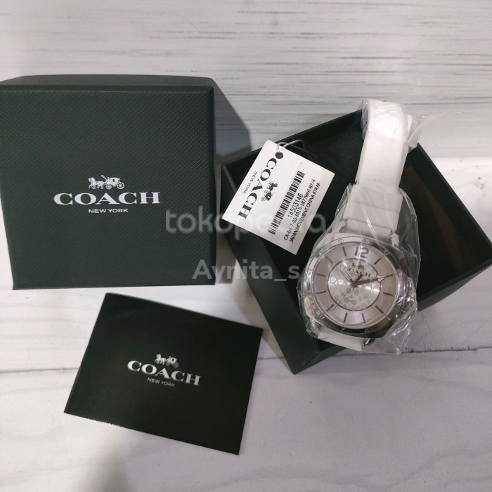 JAM COACH 14503146 BOYFRIEND RUBBER WHITE STRAP SILVER TONE ORIGINAL