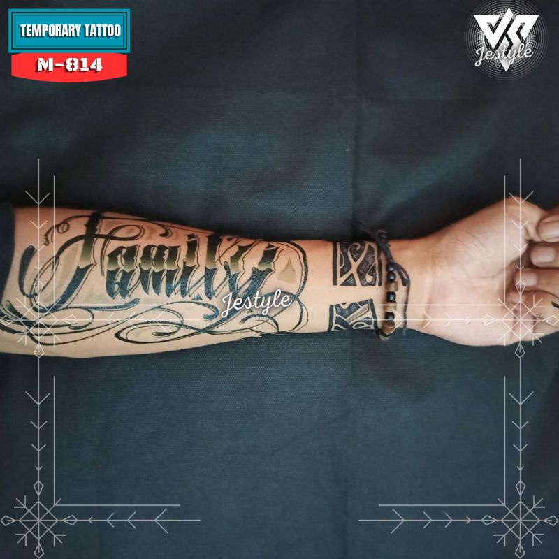 [M-814] Tato Temporer Temporary Tattoo tulisan