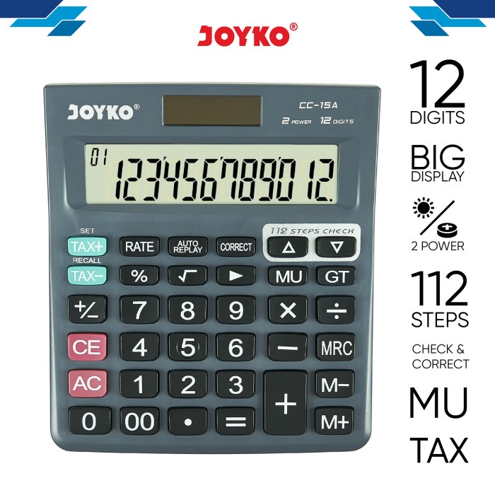 

Terbaru Calculator / Kalkulator Joyko Cc-15A / 12 Digits / Check Correct Promo Terlaris