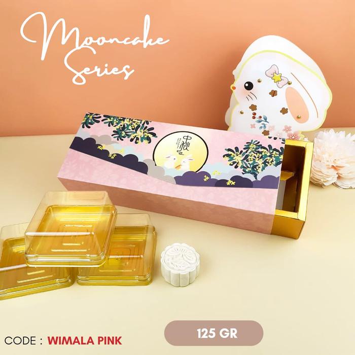 

Slide Box Mooncake Wimala Pink / Hampers Dus Kemasan Kue Bulan 125Gr 085