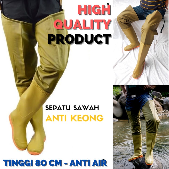SEPATU BOOT SAWAH ANTI KEONG TINGGI 80 CM ANTI AIR / BENDA TAJAM ORIGINAL