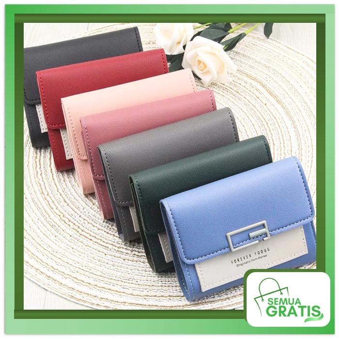 Semua Gratis - Dompet Lipat Forever Young Import Korea / Dompet Mini 100% ORIGINAL