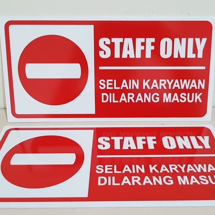 

Promo Plang Papan Rambu Selain Karyawan Dilarang Masuk Acrylic 30X15Cm