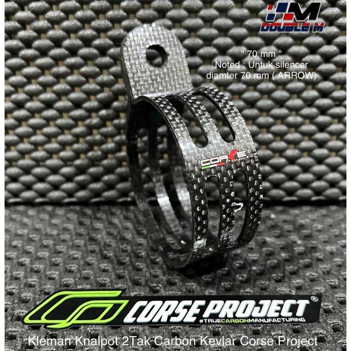 Klem Kleman Breket Knalpot 2 Tak Carbon Karbon Selencer Arrow Original