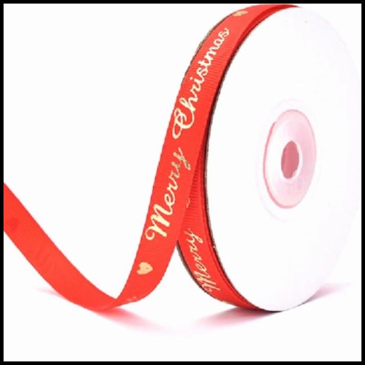 

TERBARU PITA NATAL MERRY CHRISTMAS GROSSGRAIN 1 ROL -+23 METER LEBAR 1CM !!!!!!!