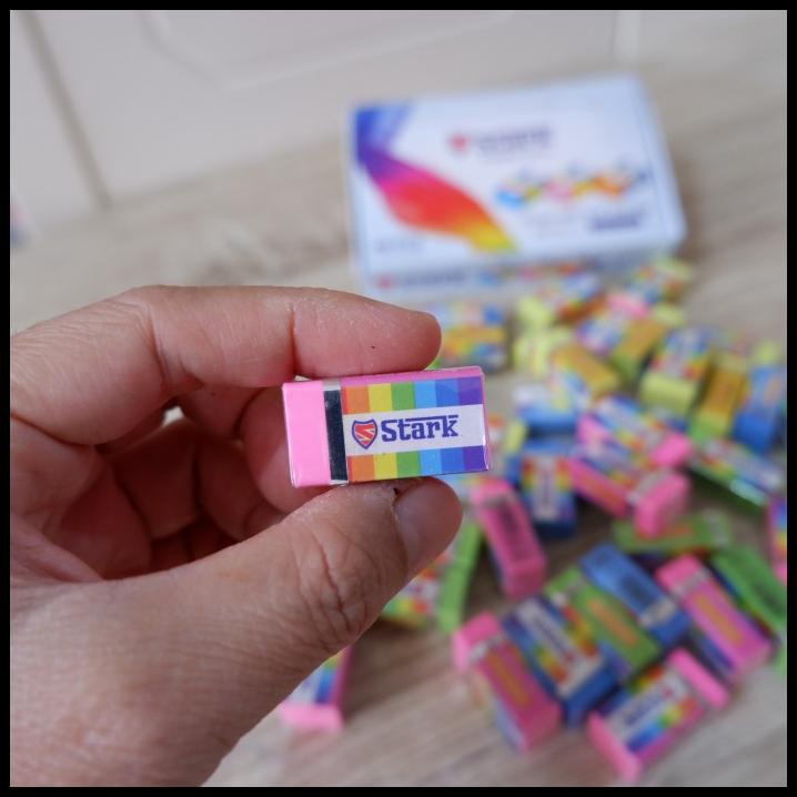 

TERBARU PENGHAPUS STARK RAINBOW / PENGHAPUS STARK HITAM PER PACK ISI 40 PCS !!!!