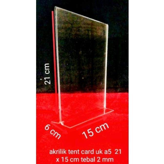 

Kekinian tent card A5 ukuran 21 x 15 cm tebal 2 mm