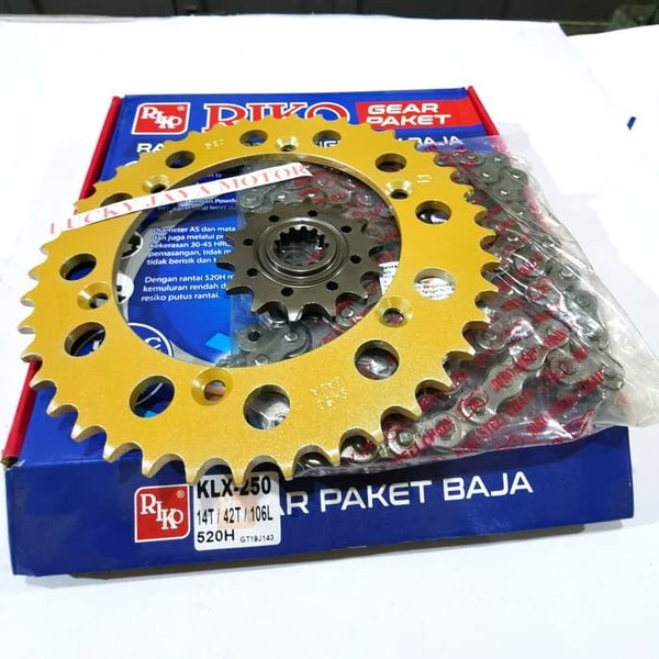 Gearset girset chainkit gear gir set rantai klx 250 klx250