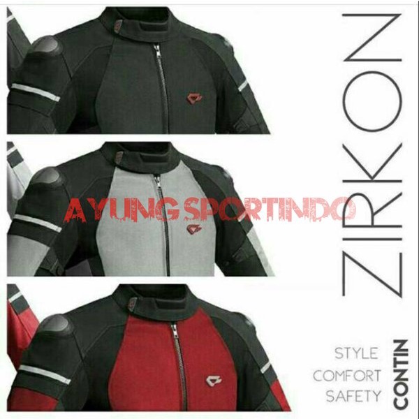 Ori - Jaket Motor Touring Pria Contin Zirkon Facelift Black Terbaru Full Protector