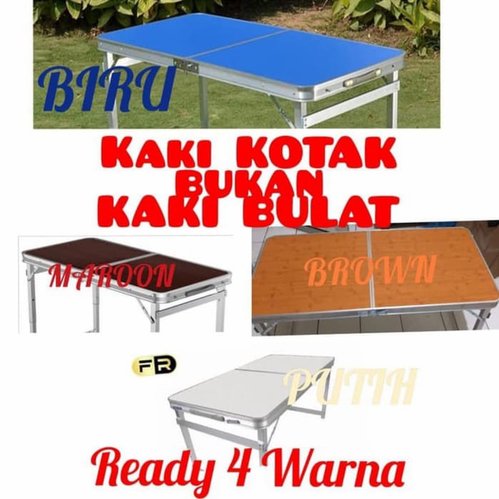 Meja Lipat Koper Kaki Kotak (Portable) Cocok Buat Jualan / Pameran