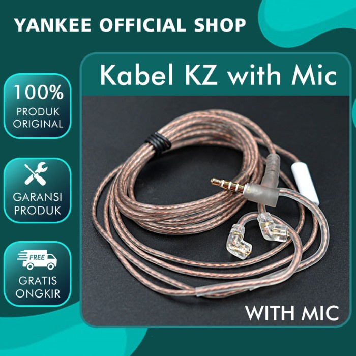Kabel Kz Copper With Mic Kabel Kz Zsn Pro X Kz Zst X Kz Cable With Mic Audio Ready