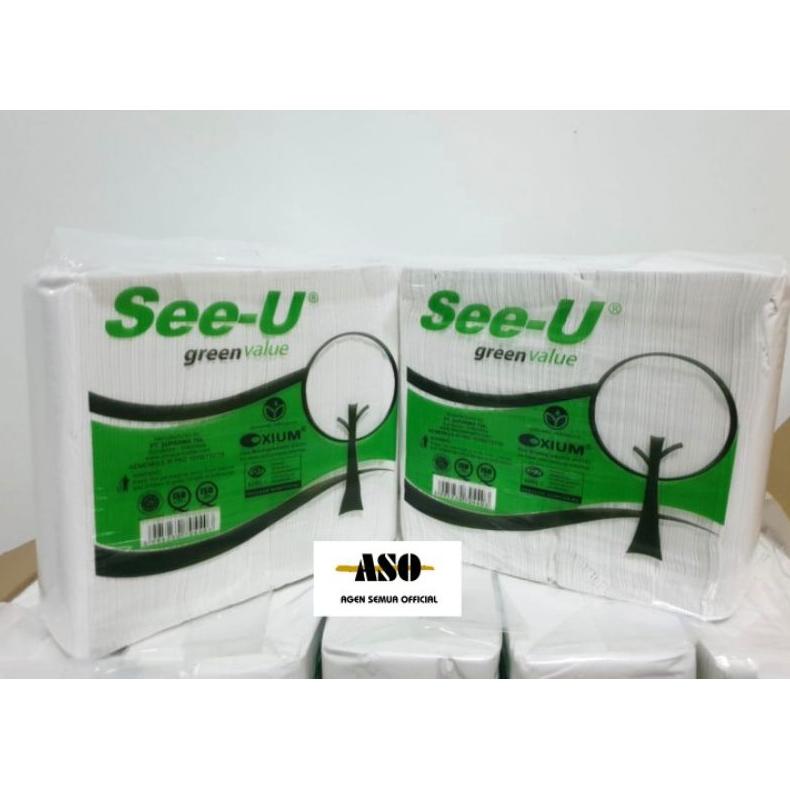 Dmlf*276 Tisu Tissue See-U See U Green Value 650 Sheet 2Ply Kiloan 650 Gram Tisu Wajah
