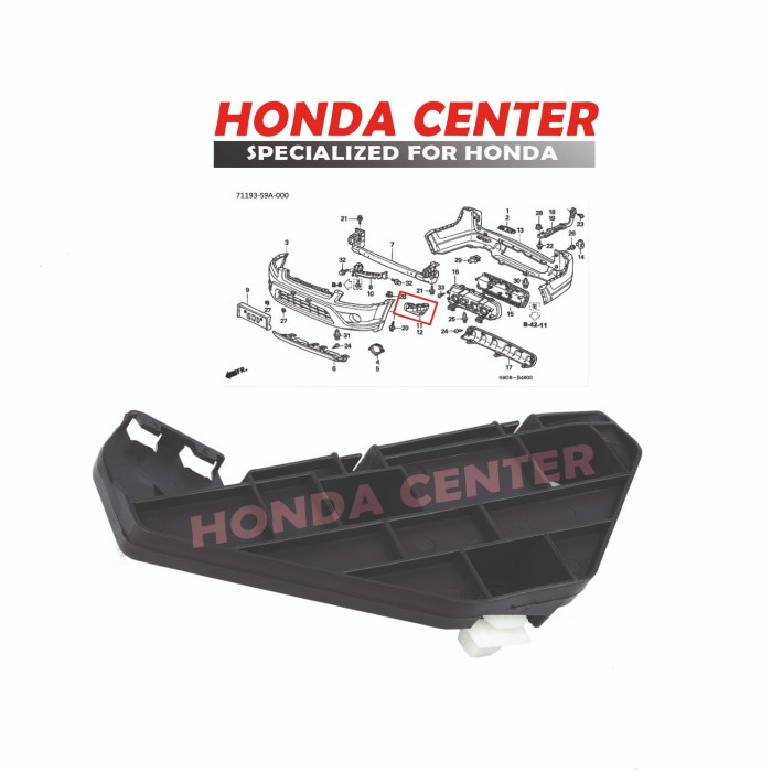 Bracket Breket Bumper Depan Kiri Crv Gen2 2002-2006 Ready