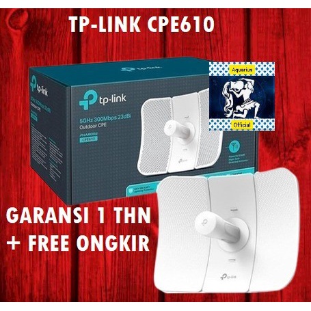 TP-LINK CPE610 5GHz 300Mbps 23dBi Outdoor CPE - TP LINK CPE 610