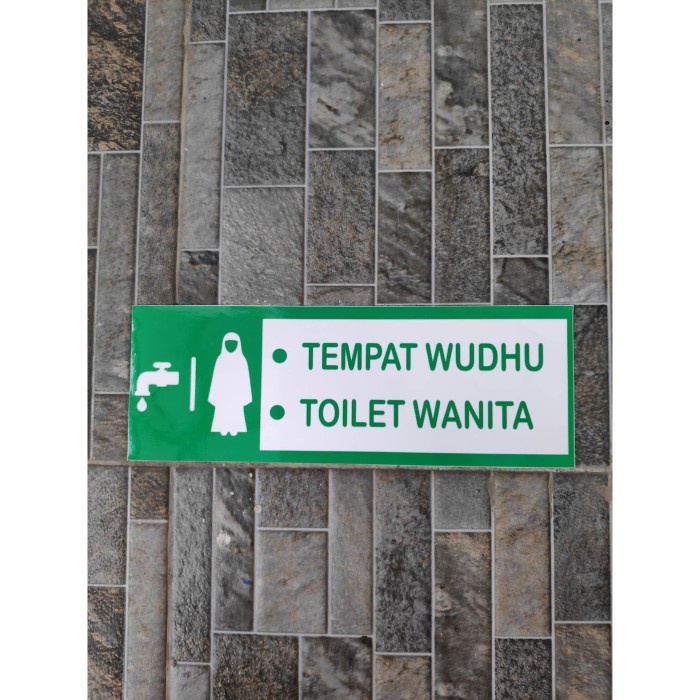 

Terlaris - Stiker Vinyl Tanda Lokasi Tempat Wudhu Toilet Wanita Masjid Mushola