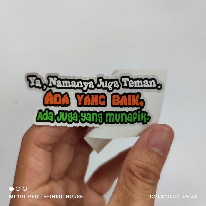 

Terlaris - Stiker Ya Namanya Teman Munafik Meme Humor Lucu Viral Motor Plesetan