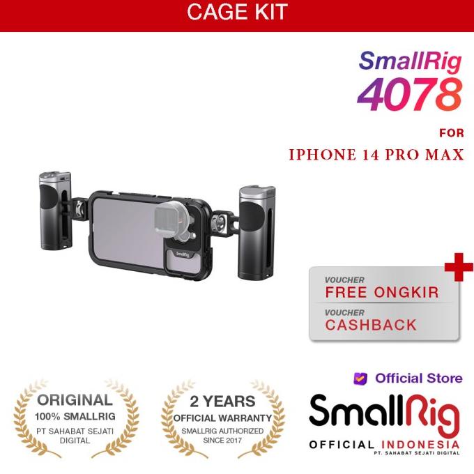 SmallRig Video Cage Kit Dual Handheld for iPhone 14 Pro Max 4078