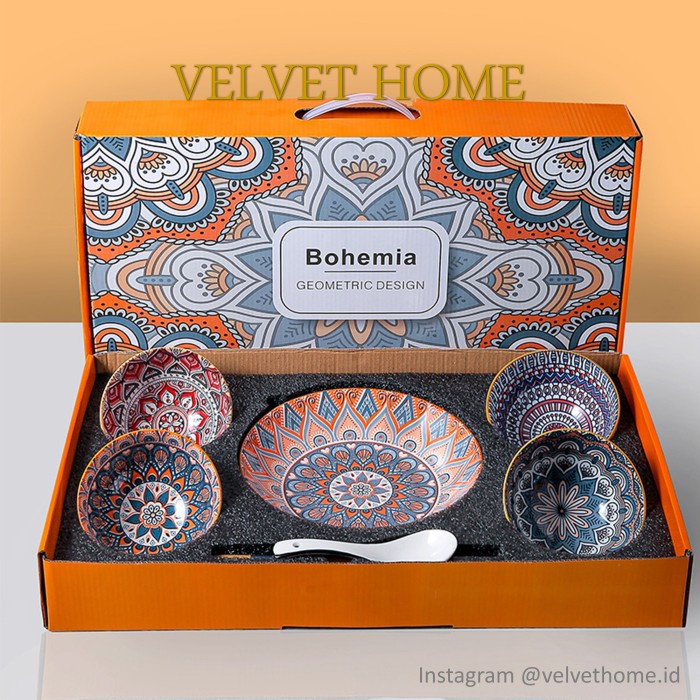 

DISKON MURAH Set Hampers Piring + 4 Mangkok Bohemian Kado Lebaran Idul Fitri Natal BERRY30.JAYA